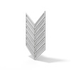 Płyta betonowa na ścianę 3D PB50 1156x600x20, jasnoszary S50, beton architektoniczny