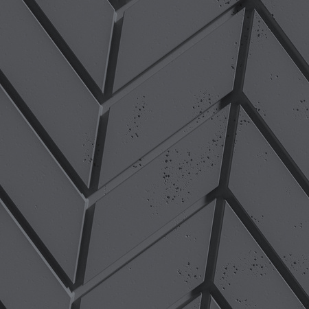 Płyta betonowa na ścianę 3D PB46 939x600x25, czarny B15, beton architektoniczny