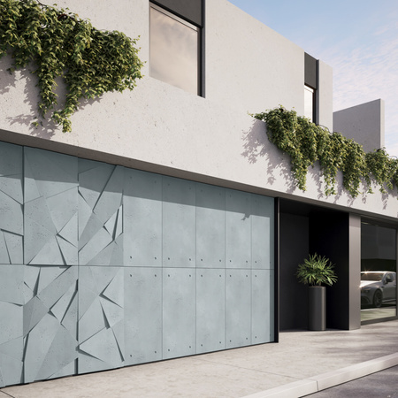 Płyta betonowa na ścianę 3D PB05A 1200x600x48, jasny błękit CL06, wzór A, beton architektoniczny