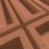 Płyta betonowa na ścianę 3D PB66A 1350x430x22, terakota CL01, wzór A, beton architektoniczny