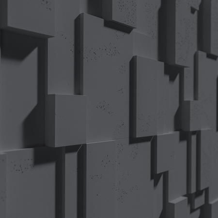 Płyta betonowa na ścianę 3D PB11 1200x600x40, czarny B15; wzór A, beton architektoniczny