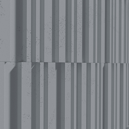 Płyta betonowa na ścianę 3D PB42 1350x600x30, antracytowy B08, beton architektoniczny
