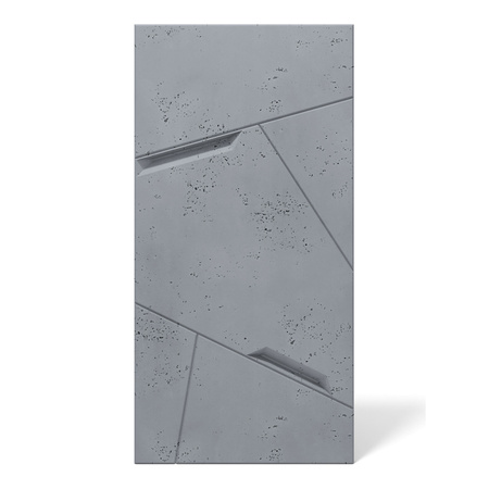 Płyta betonowa na ścianę 3D PB18B 1200x600x38, antracytowy B08; wzór B, beton architektoniczny