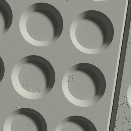 Płyta betonowa na ścianę 3D PB28 1200x600x30, zgaszona zieleń CL09, beton architektoniczny
