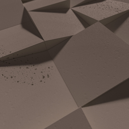 Płyta betonowa na ścianę 3D PB16 600x600x40, czekoladowy CL02, beton architektoniczny