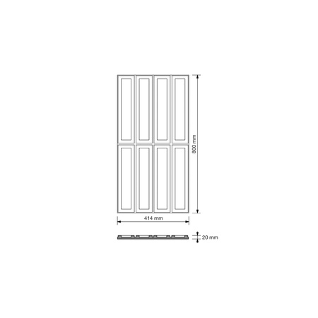 Płyta betonowa na ścianę 3D PB51 800x410x20, terakota CL01, beton architektoniczny