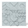 Płyta betonowa na ścianę 3D PB12 600x600x40, jasny błękit CL06, beton architektoniczny