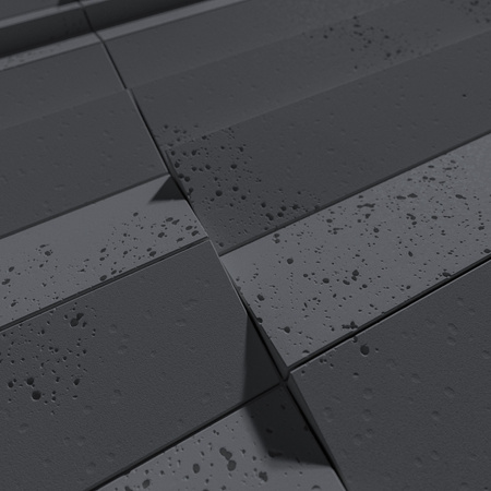 Płyta betonowa na ścianę 3D PB69 5x22,6x2,czarny B15, beton architektoniczny