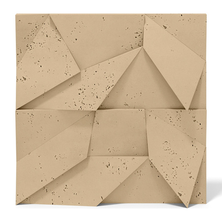 Płyta betonowa na ścianę 3D PB06B 600x600x42, miodowy CL03; wzór B, beton architektoniczny