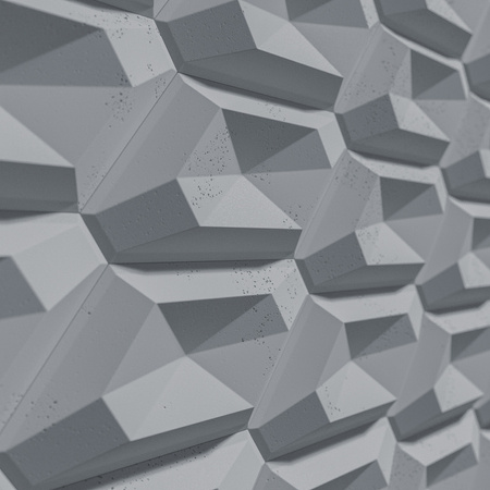 Płyta betonowa na ścianę 3D PB02 448x200x40, antracytowy B08, beton architektoniczny