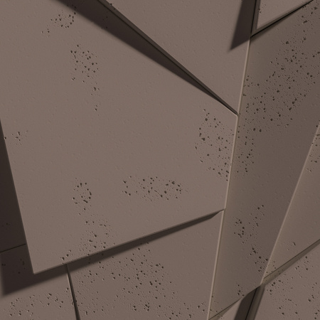 Płyta betonowa na ścianę 3D PB05B 1200x600x48, czekoladowy CL02, wzór B, beton architektoniczny