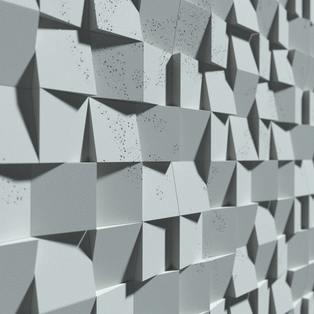 Płyta betonowa na ścianę 3D PB16 600x600x40, jasny błękit CL06, beton architektoniczny