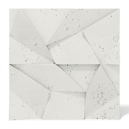 Płyta betonowa na ścianę 3D PB06 600x600x42, zgaszona biel B0, beton architektoniczny