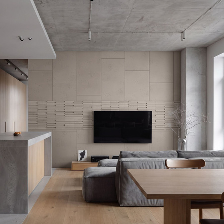Płyta betonowa na ścianę 2D PA01 600x300x10, kaszmirowy CL04, beton architektoniczny