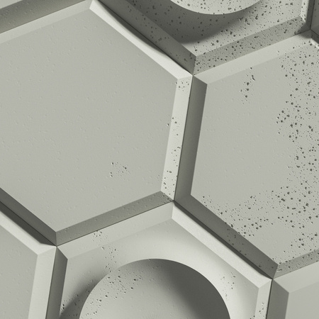 Płyta betonowa na ścianę 3D PB01 975x650x35, pistacjowy CL08, beton architektoniczny