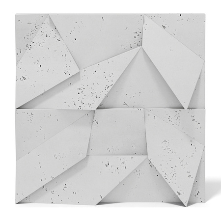 Płyta betonowa na ścianę 3D PB06B 600x600x42, jasnoszary S50; wzór B, beton architektoniczny