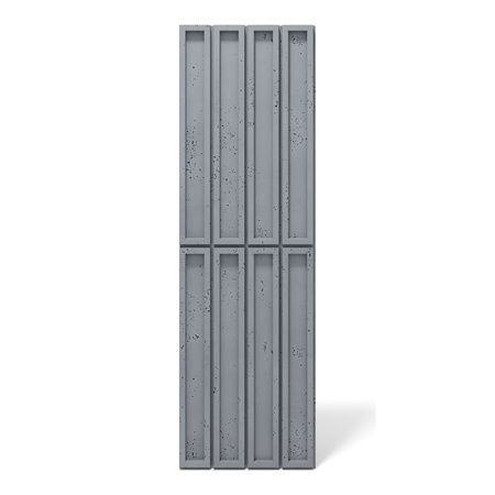 Płyta betonowa na ścianę 3D PB66A 1350x430x22, antracytowy B08; wzór A, beton architektoniczny