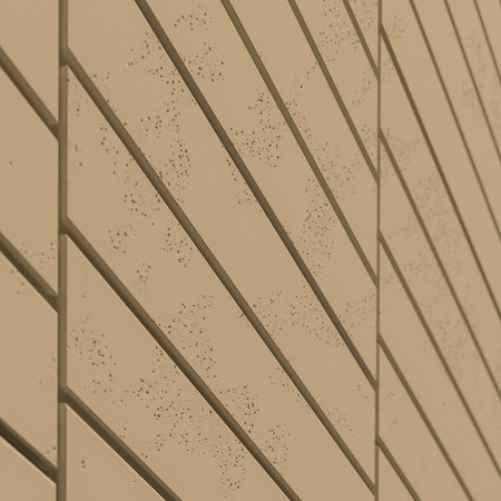 Płyta betonowa na ścianę 3D PB43 1210x500x25, miodowy CL03, beton architektoniczny