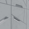 Płyta betonowa na ścianę 3D PB18 1200x600x38, szary S96, beton architektoniczny