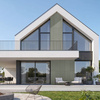 Płyta betonowa na ścianę 3D PB38 1350x480x30, zgaszona zieleń CL09, beton architektoniczny