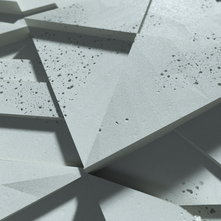 Płyta betonowa na ścianę 3D PB12B 600x600x40, jasny błękit CL06; wzór B, beton architektoniczny