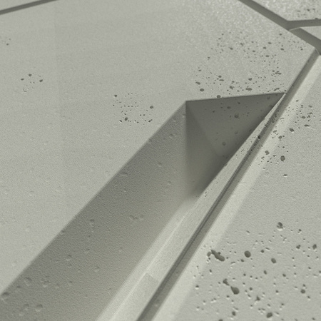 Płyta betonowa na ścianę 3D PB18B 1200x600x38, pistacjowy CL08; wzór B, beton architektoniczny
