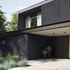 Płyta betonowa na ścianę 3D PB13 1200x600x40, czarny B15, beton architektoniczny