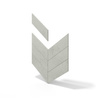 Płyta betonowa na ścianę 3D PB35 455x120x20, pistacjowy CL08, beton architektoniczny