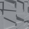 Płyta betonowa na ścianę 3D PB09 1200x600x45, antracytowy B08, beton architektoniczny