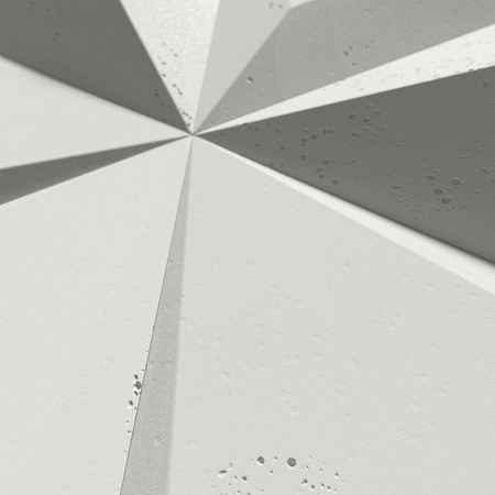 Płyta betonowa na ścianę 3D PB36 520x600x30, zgaszona biel B0, beton architektoniczny