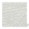 Płyta betonowa na ścianę 3D PB71A 600x600x22, zgaszona biel B0; wzór A, beton architektoniczny