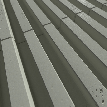 Płyta betonowa na ścianę 3D PB38 1350x480x30, zgaszona zieleń CL09, beton architektoniczny