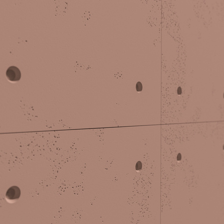 Płyta betonowa na ścianę 3D PB30 1200x600x20, brudny róż CL07, beton architektoniczny