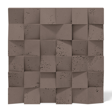 Płyta betonowa na ścianę 3D PB16 600x600x40, czekoladowy CL02, beton architektoniczny