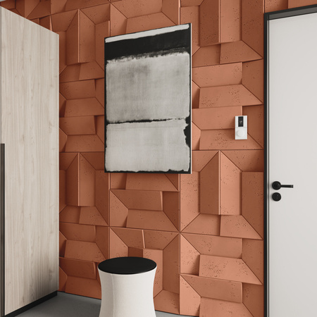 Płyta betonowa na ścianę 3D PB26A 600x600x45, terakota CL01, wzór A, beton architektoniczny