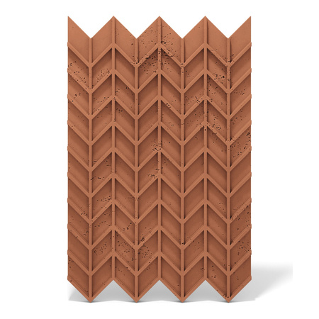 Płyta betonowa na ścianę 3D PB49 935x600x25, terakota CL01, beton architektoniczny