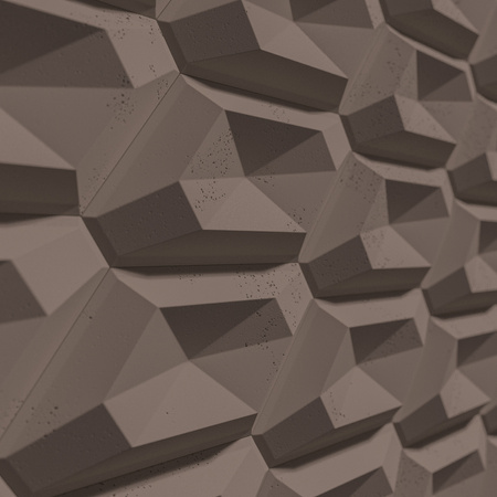 Płyta betonowa na ścianę 3D PB02 448x200x40, czekoladowy CL02, beton architektoniczny