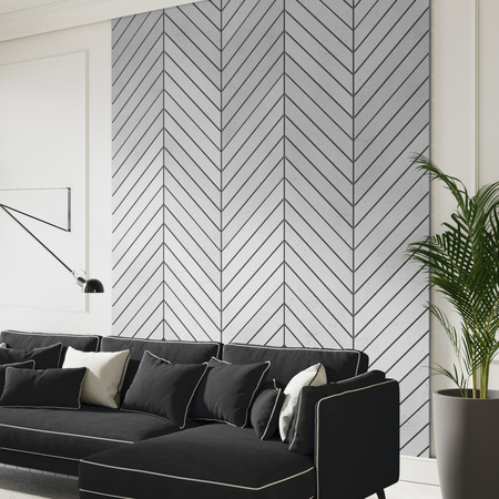 Płyta betonowa na ścianę 3D PB43 1210x500x25, jasnoszary S50, beton architektoniczny