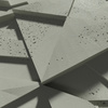 Płyta betonowa na ścianę 3D PB12B 600x600x40, zgaszona zieleń CL09; wzór B, beton architektoniczny