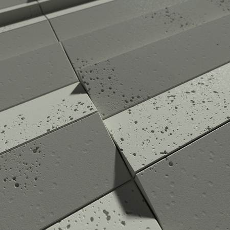 Płyta betonowa na ścianę 3D PB69 5x22,6x2, zgaszona zieleń CL09, beton architektoniczny
