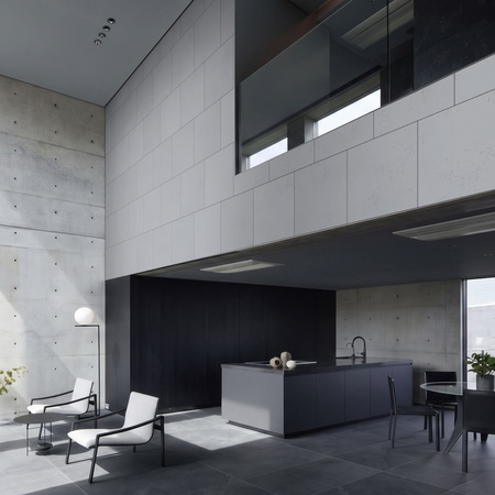 Płyta betonowa na ścianę 2D PA03 600x600x10, szary S96, beton architektoniczny
