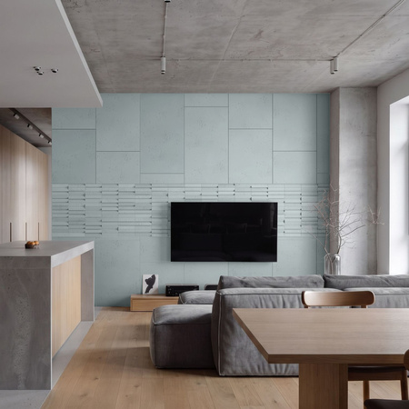 Płyta betonowa na ścianę 2D PA01 600x300x10, jasny błękit CL06, beton architektoniczny