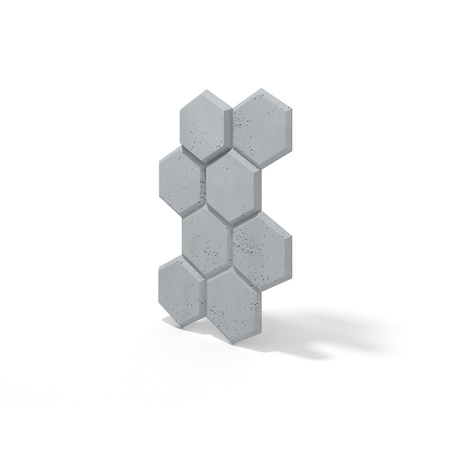 Płyta betonowa na ścianę 3D PB01 975x650x35, szary S96, beton architektoniczny