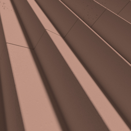Płyta betonowa na ścianę 3D PB62 1350x480x35, brudny róż CL07, beton architektoniczny