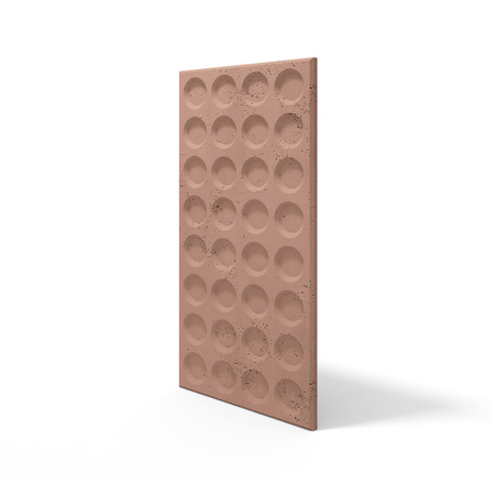 Płyta betonowa na ścianę 3D PB28 1200x600x30, brudny róż CL07, beton architektoniczny