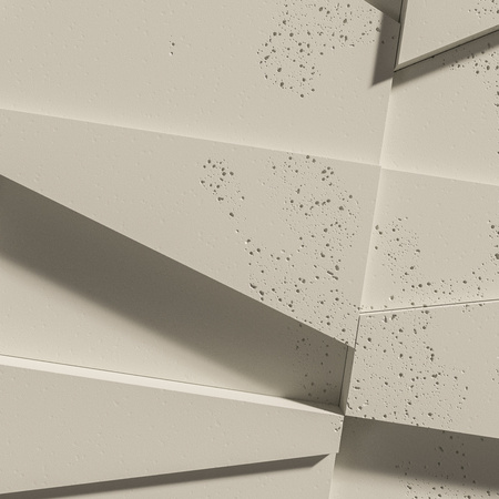Płyta betonowa na ścianę 3D PB09 1200x600x45, kość słoniowa KS, beton architektoniczny