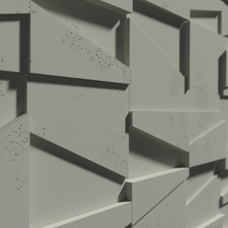 Płyta betonowa na ścianę 3D PB09 1200x600x45, zgaszona zieleń CL09, beton architektoniczny