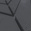 Płyta betonowa na ścianę 3D PB44 1188x600x25, czarny B15, beton architektoniczny