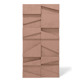Płyta betonowa na ścianę 3D PB09 1200x600x45, brudny róż CL07, beton architektoniczny