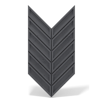 Płyta betonowa na ścianę 3D PB50 1156x600x20, czarny B15, beton architektoniczny